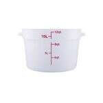 C.A.C. FS2P-12T, 12 Qt Polypropylene Clear Round Food Storage Container