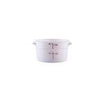 C.A.C. FS3P-2W, 2 Qt Polypropylene White Round Food Storage Container