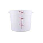 C.A.C. FS3P-6W, 6 Qt Polypropylene White Round Food Storage Container