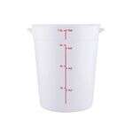 C.A.C. FS3P-8W, 8 Qt Polypropylene White Round Food Storage Container