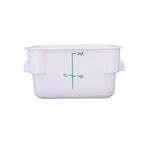 C.A.C. FS3P-SQ2W, 2 Qt Polypropylene White Square Food Storage Container
