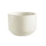C.A.C. GAD-4, 7.5 Oz 3.5-Inch Bone White Porcelain Stacking Bouillon Cup, 3 DZ/CS