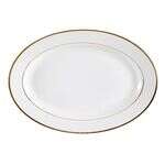 C.A.C. GRY-12, 10-Inch Porcelain Golden Royal Oval Platter with Gold Band, 2 DZ/CS (Discontinued)