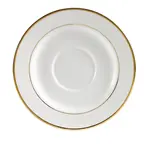 C.A.C. GRY-2, 5.75-Inch Porcelain Golden Royal Saucer with Gold Band for GRY-1, GRY-23, 3 DZ/CS (Discontinued)