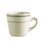 C.A.C. GS-1, 7 Oz 3.5-Inch Greenbrier Stoneware Coffee Cup, 3 DZ/CS