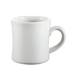C.A.C. HAR-12-3, 12 Oz 3.5-Inch American White Stoneware Hartford Mug, 3 DZ/CS