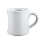 C.A.C. HAR-12-P, 12 Oz 3.5-Inch White Porcelain Hartford Mug, 3 DZ/CS