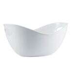 C.A.C. ICB-15, 4-Quart 15-Inch Porcelain Oval Ice Bucket with 2 Handles, 2 PC/CS