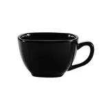C.A.C. KC-1-BLK, 8 Oz 3.75-Inch Black Stoneware Square Cup, 3 DZ/CS