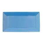 C.A.C. KC-14-PCK, 13-Inch Peacock Stoneware Rectangular Platter, DZ