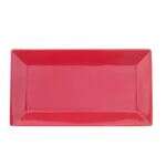C.A.C. KC-14-R, 13-Inch Red Stoneware Rectangular Platter, DZ