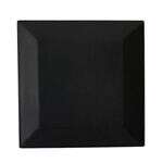 C.A.C. KC-21-BLK, 12-Inch Black Stoneware Square Plate, DZ