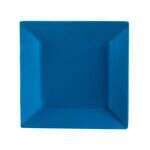 C.A.C. KC-21-PCK, 12-Inch Peacock Stoneware Square Plate, DZ