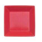 C.A.C. KC-B8-R, 42 Oz 8-Inch Red Stoneware Square Bowl, 2 DZ/CS
