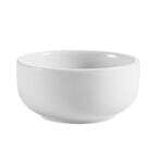 C.A.C. KRW-5, 12 Oz Porcelain Super White Round Rice/Soup Bowl, 3 DZ/CS