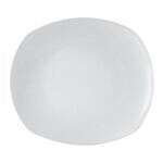 C.A.C. KYT-8, 8-Inch White Porcelain Coupe Curved Rectangular Plate, 2 DZ/CS