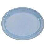 C.A.C. L-12NR-LBU, 9.75-Inch Las Vegas Narrow Rim Light Blue Oval Platter, 2 DZ/CS