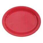 C.A.C. L-12NR-R, 9.75-Inch Las Vegas Narrow Rim Red Oval Platter, 2 DZ/CS