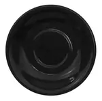 C.A.C. LV-2-BLK, 6-Inch Black Stoneware Saucer for LV-1-BLK, 3 DZ/CS
