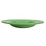 C.A.C. LV-3-G, 12 Oz 8.75-Inch Green Stoneware Soup Plate with Rim, 2 DZ/CS