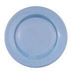 C.A.C. LV-9-LBU, 9.75-Inch Light Blue Stoneware Plate with Rolled Edge, 2 DZ/CS