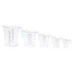 C.A.C. MCBK-5SET, 5-Piece Polycarbonate Measuring Cups Set