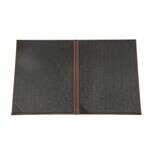 C.A.C. MCC2-11BN, 8.5x11-inch 2-Panel Faux Leather Brown Menu Cover