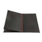 C.A.C. MCC4-14BN, 8.5x14-inch 4-Panel Faux Leather Brown Menu Cover