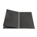 C.A.C. MCC4-14GY, 8.5x14-inch 4-Panel Faux Leather Gray Menu Cover
