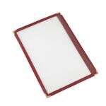C.A.C. MCP1-58BY, 8.5x5.5-inch 1-Pocket Burgundy Menu Cover
