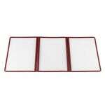 C.A.C. MCP3-911BY, 8.5x11-inch 3-Pocket Burgundy Menu Cover