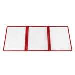 C.A.C. MCP3-911RD, 8.5x11-inch 3-Pocket Red Menu Cover