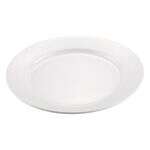 C.A.C. MLRN-21, 12-inch White Melamine Round Plate, DZ