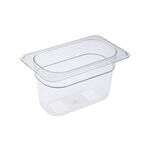 C.A.C. PCFP-N4, 4-inch Deep 1/9 Size Clear Polycarbonate Food Pan