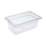 C.A.C. PCFP-Q4, 4-inch Deep 1/4 Size Clear Polycarbonate Food Pan
