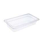 C.A.C. PCFP-T2, 2.5-inch Deep 1/3 Size Clear Polycarbonate Food Pan