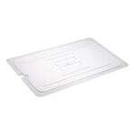 C.A.C. PCSL-FC, Full-Size Notched Polycarbonate Food Pan Cover, EA