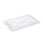 C.A.C. PCSL-QC, 1/4 Size Notched Polycarbonate Food Pan Cover, EA