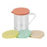 C.A.C. PDRG-10A4, 10 Oz Clear Polycarbonate Dredge Set w/ Colored Lid, 4PC