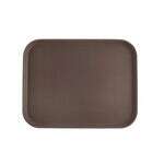 C.A.C. PDTD-1418BN, 14x18-inch Super Plastic Brown Rectangular Serving Tray