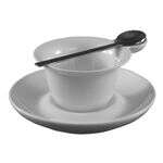 C.A.C. PTC-4-S, 2 Oz Porcelain Cup and 4.5-Inch Saucer Set with Spoon, 16Set/Cs