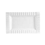 C.A.C. QE-41, 14-Inch Porcelain Rectangular Platter with Striped Rim, DZ