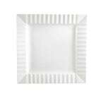 C.A.C. QE-8, 8.25-Inch Porcelain Square Plate with Striped Rim, 2 DZ/CS