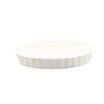 C.A.C. QSV-11, 36 Oz 11-Inch Porcelain Fluted Oval Dish, DZ