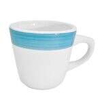 C.A.C. R-1-BLU, 7.5 Oz 3.25-Inch Stoneware Blue Tall Cup, 3 DZ/CS