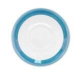 C.A.C. R-2-BLU, 6-Inch Stoneware Blue Saucer for R-1-BLU Cup, 3 DZ/CS