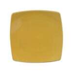 C.A.C. R-FS6-Y, 6.87-Inch Stoneware Yellow Square Flat Plate, 3 DZ/CS