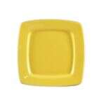C.A.C. R-S6Q-Y, 6.87-Inch Porcelain Yellow Square In Square Plate, 3 DZ/CS