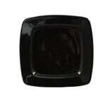 C.A.C. R-S8Q-BLK, 8.87-Inch Porcelain Black Square In Square Plate, 2 DZ/CS