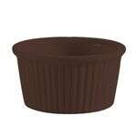 C.A.C. RKF-3-BWN, 3 Oz 3-Inch Stoneware Brown Fluted Ramekin, 4 DZ/CS